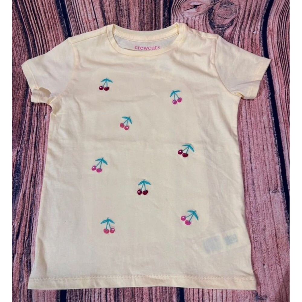 Crew cuts girls cherrie yellow shirt size 6-7
